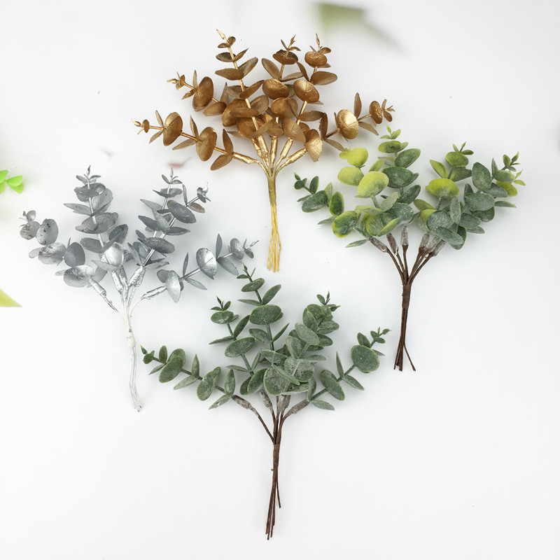 Eucalyptus Preserved - Plantes artificielles en plastique, feuilles d’eucalyptus