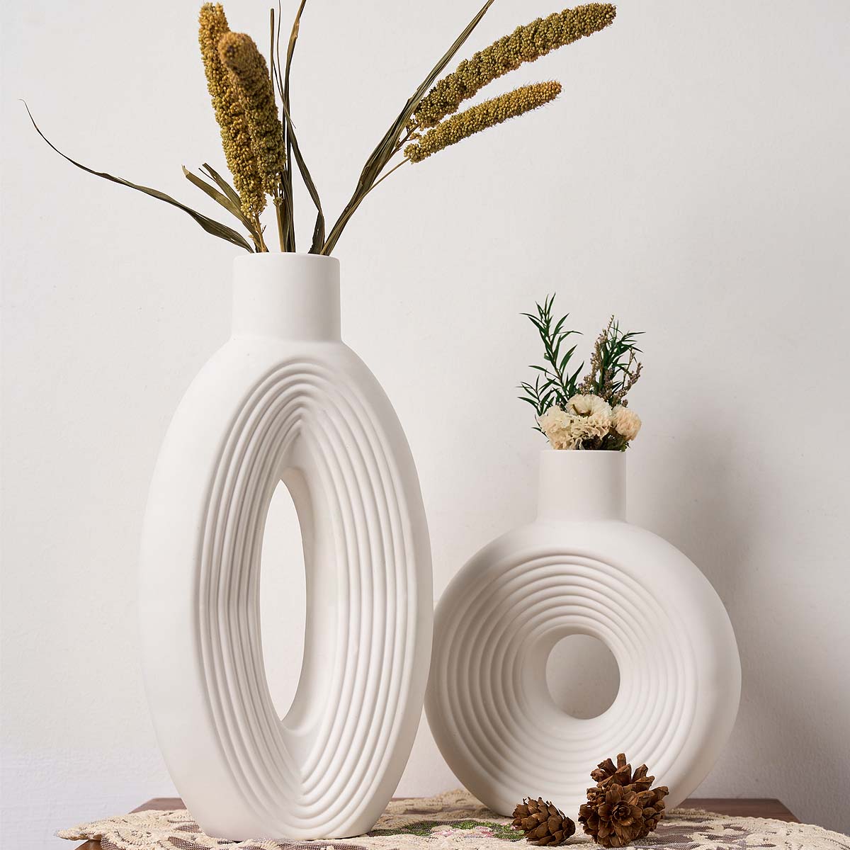 Vase à rayures nordiques en Si - Florist Supply Vases avis et prix
